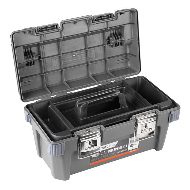 Ящик для инструментов с металлическими замками 20" 500*275*265мм INTERTOOL BX-6020