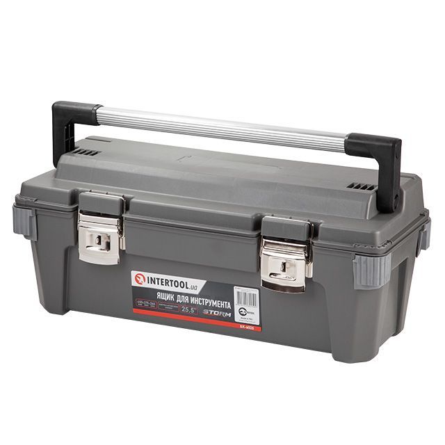 Ящик для инструментов с металлическими замками 25.5" 650*275*265мм INTERTOOL BX-6025