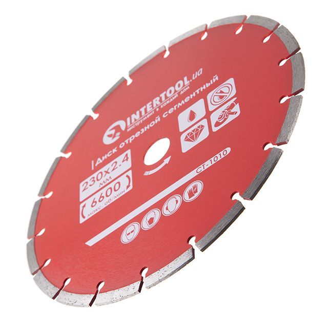 Диск отрезной сегментный 230 мм, алмазный 22-24% INTERTOOL CT-1010