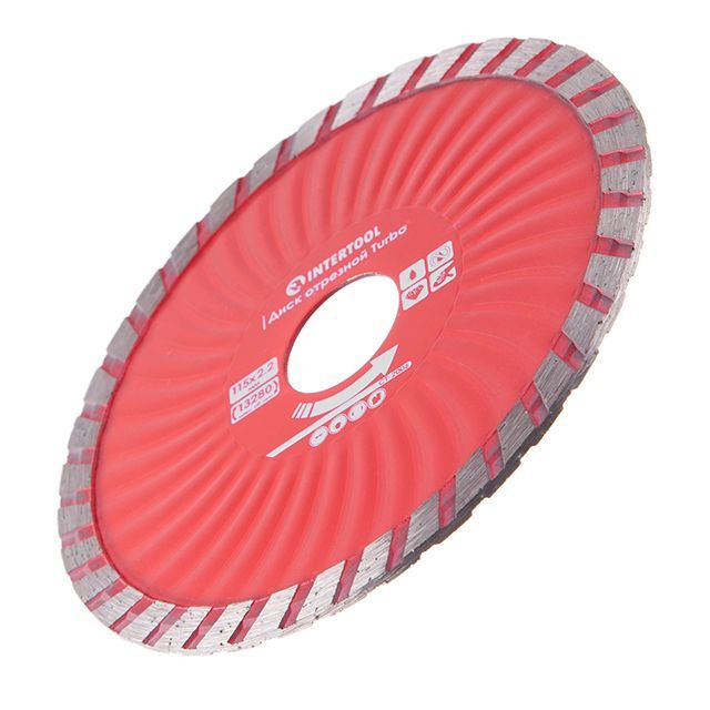 Диск отрезной Turbo 115 мм, алмазный 22-24% INTERTOOL CT-2006