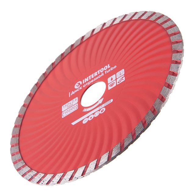 Диск отрезной Turbo 150 мм, алмазный 22-24% INTERTOOL CT-2008