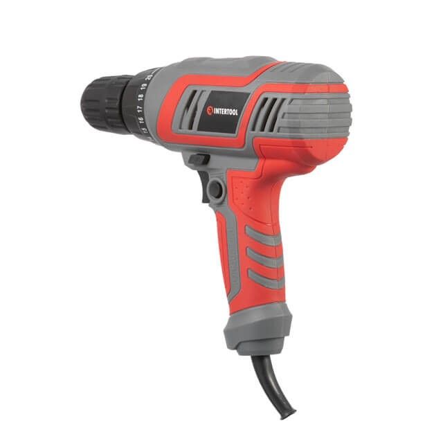 Дрель-шуруповерт электрическая 320 Вт, 220 В, 0-750 об/мин, 0.8-10 мм, 10 Нм INTERTOOL DT-0103