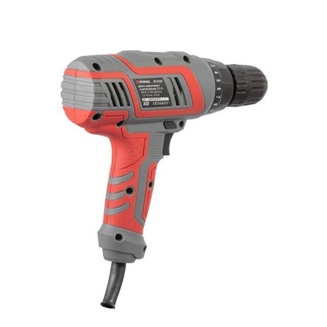 Дрель-шуруповерт электрическая 320 Вт, 220 В, 0-750 об/мин, 0.8-10 мм, 10 Нм INTERTOOL DT-0103