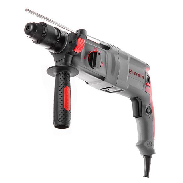 Перфоратор 850 Вт, 3.2 Дж, 0-900 об/мин, 0-4400 уд/мин, 3 режима, SDS plus, съемный быстрозажимной патрон INTERTOOL DT-0184