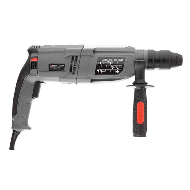 Перфоратор 1000 Вт, 3.5 Дж, 0-1300 об/мин, 0-5100 уд/мин, 3 режима, SDS plus, съемный быстрозажимной патрон INTERTOOL DT-0186