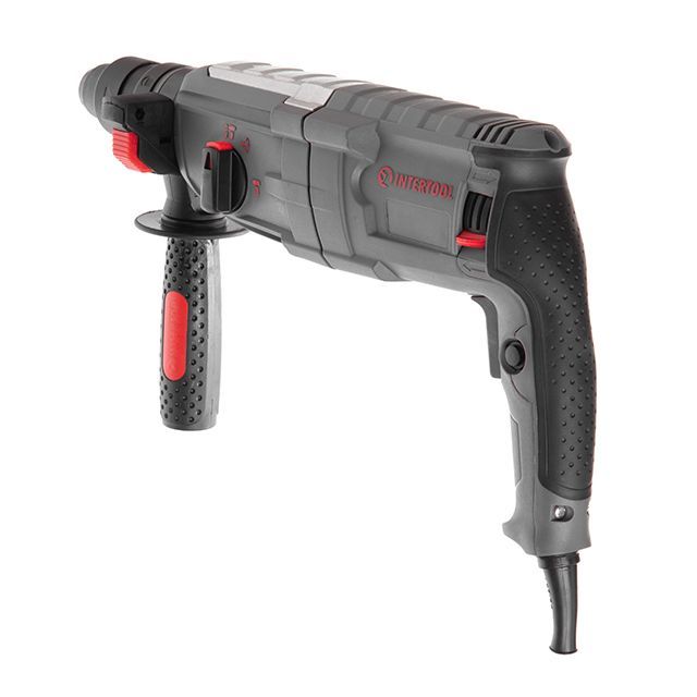 Перфоратор 1000 Вт, 3.5 Дж, 0-1300 об/мин, 0-5100 уд/мин, 3 режима, SDS plus, съемный быстрозажимной патрон INTERTOOL DT-0186