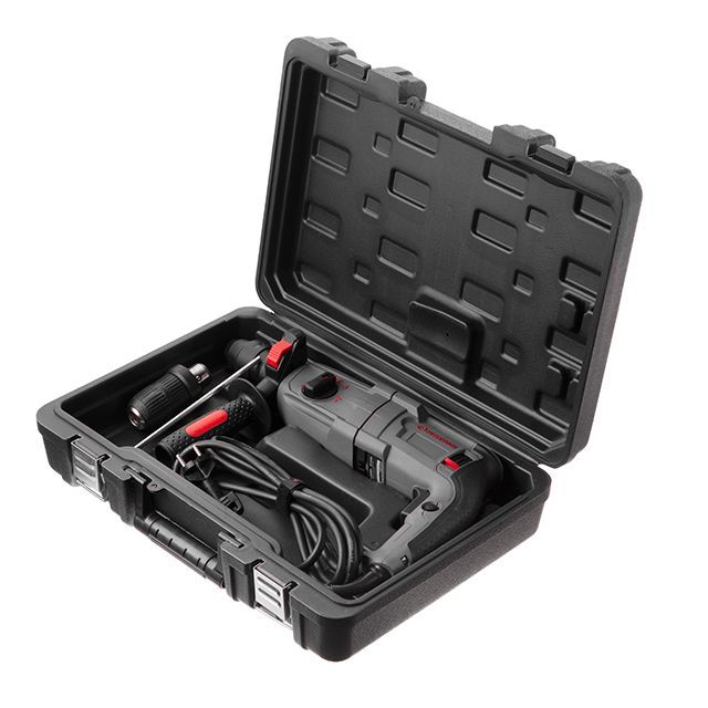 Перфоратор 1000 Вт, 3.5 Дж, 0-1300 об/мин, 0-5100 уд/мин, 3 режима, SDS plus, съемный быстрозажимной патрон INTERTOOL DT-0186