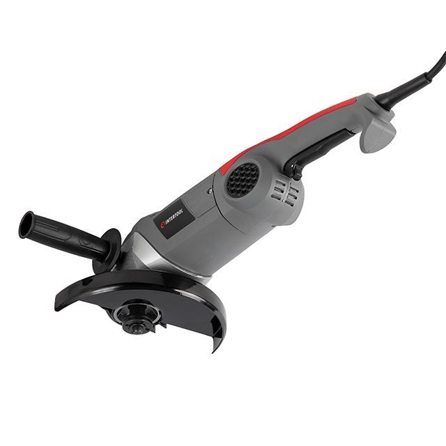 Шлифмашина угловая, 2400 Вт, диаметр круга 230 мм, 6500 об/мин, плавный пуск, поворотная рукоятка INTERTOOL DT-0295