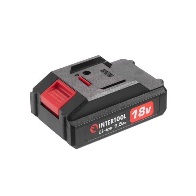 Дрель-шуруповерт аккумуляторная 18 В, 17 Нм, 0-700 об/мин, 0.8-10 мм, Li-Ion, 1.5 Ач INTERTOOL DT-0315