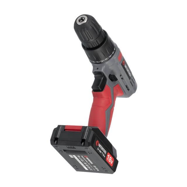 Дрель-шуруповерт аккумуляторная 18 В, 17 Нм, 0-700 об/мин, 0.8-10 мм, Li-Ion, 1.5 Ач INTERTOOL DT-0315