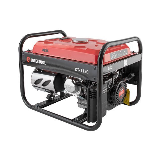 Генератор бензиновый 2,8/3 кВт, 220 В, 15 л, ручной старт, медная обмотка, STORM INTERTOOL DT-1130