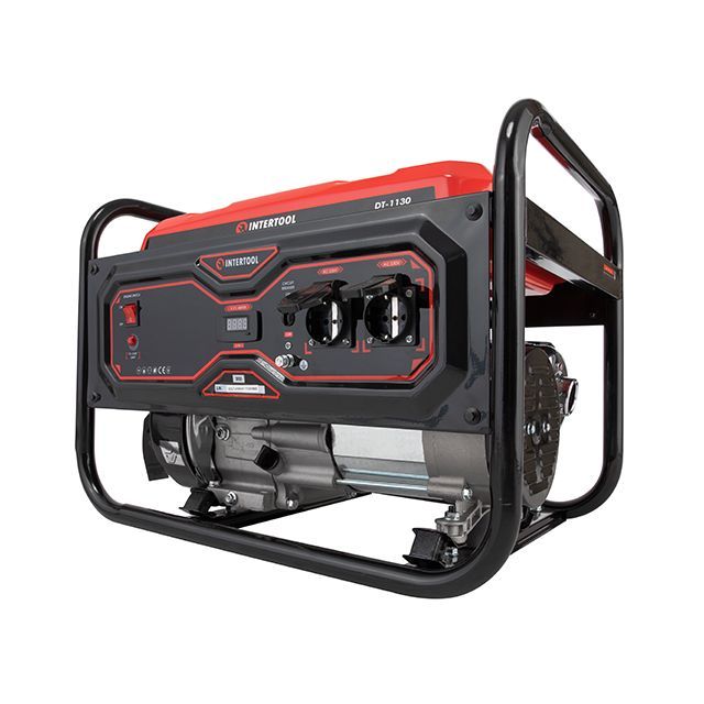 Генератор бензиновый 2,8/3 кВт, 220 В, 15 л, ручной старт, медная обмотка, STORM INTERTOOL DT-1130