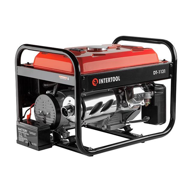 Генератор бензиновый 2.8/3 кВт, 220 В, 15 л, электро+ручной старт, медная обмотка, STORM INTERTOOL DT-1131