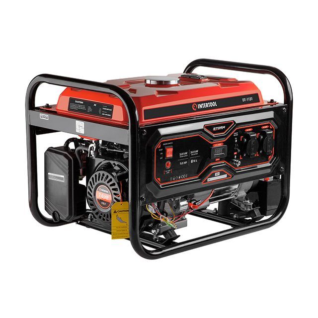 Генератор бензиновый 2.8/3 кВт, 220 В, 15 л, электро+ручной старт, медная обмотка, STORM INTERTOOL DT-1131