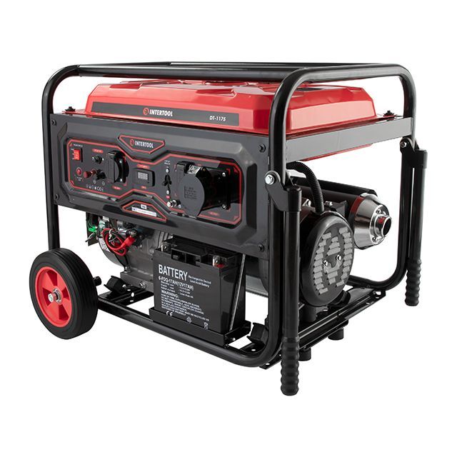 Генератор бензиновый 7/7,5 кВт, электро+ручной старт, медная обмотка, STORM INTERTOOL DT-1175
