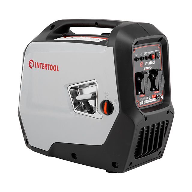 Генератор бензиновый инверторный 1,8/2 кВт, 220 В, 4 л, ручной старт, медная обмотка, STORM INTERTOOL DT-1320