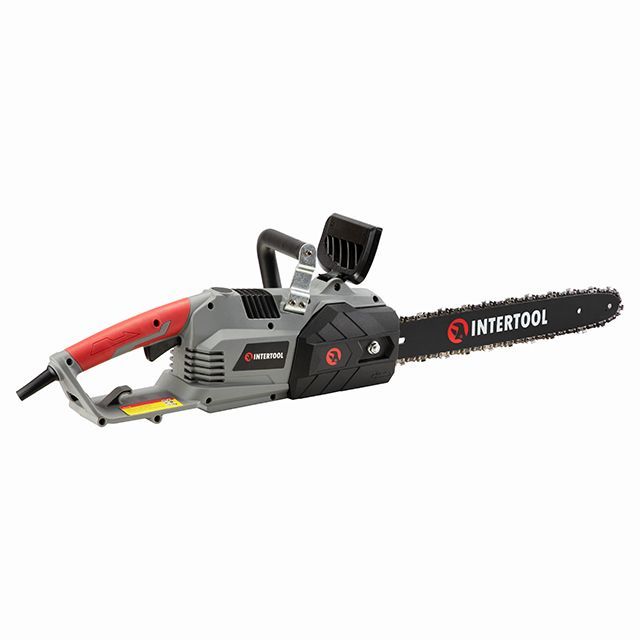 Пила цепная электрическая 2400 Вт, шина 40 см, плавный пуск, прямой двигатель INTERTOOL DT-2204