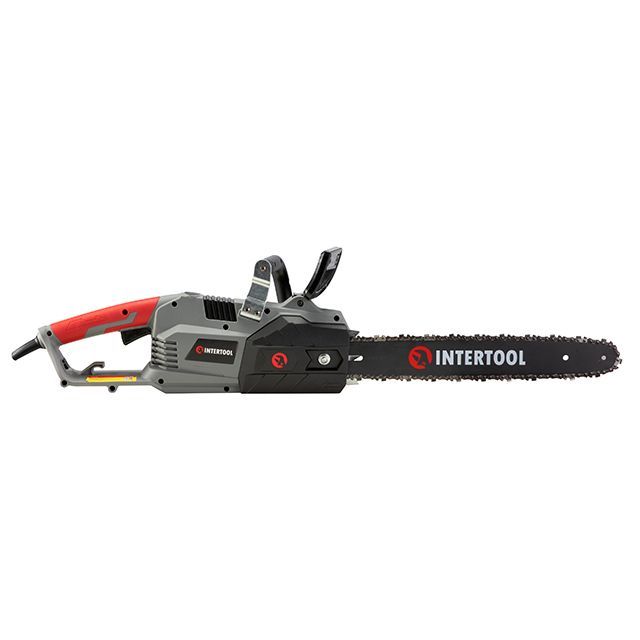 Пила цепная электрическая 2400 Вт, шина 40 см, плавный пуск, прямой двигатель INTERTOOL DT-2204