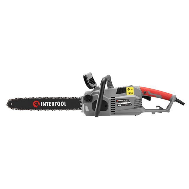 Пила ланцюгова електрична 2400 Вт, шина 40 см, плавний пуск, прямий двигун INTERTOOL DT-2204