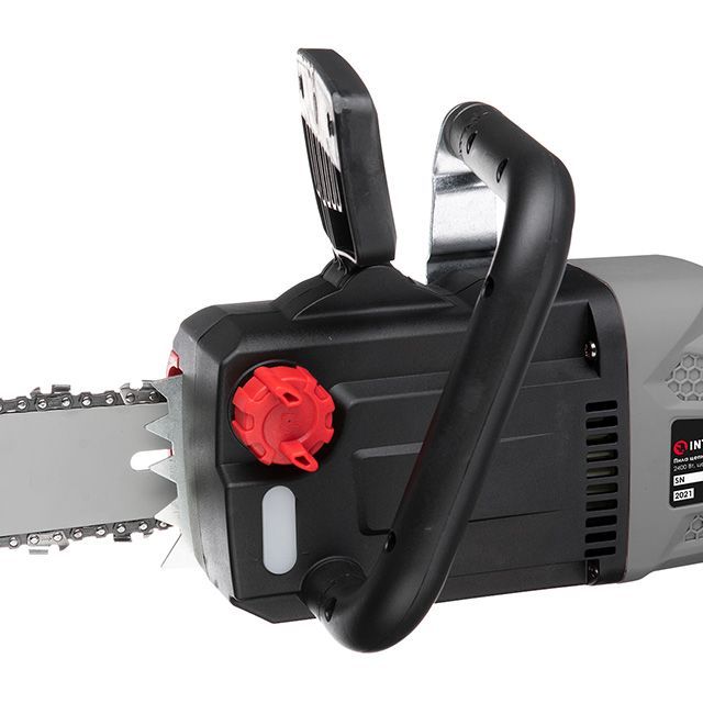 Пила цепная электрическая 2400 Вт, шина 40 см, SDS-система натяжки цепи, прямой двигатель INTERTOOL DT-2206