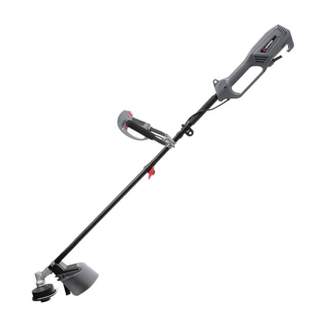 Триммер электрический, 1200 Вт, 230 В, ~50 Гц, 7500 об/мин, плавный пуск, диаметр вращения диска/лески 255/380 мм, катушка + 3-х зубчатый нож INTERTOOL DT-2246