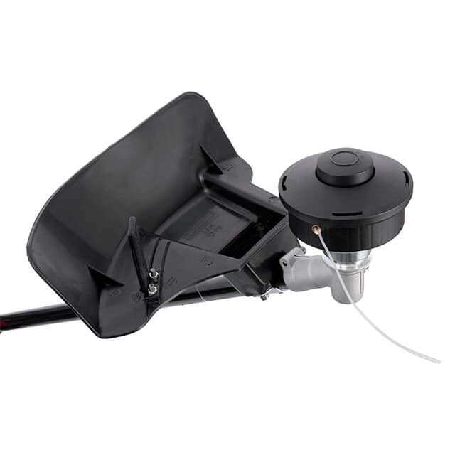 Триммер электрический, 1200 Вт, 230 В, ~50 Гц, 7000 об/мин, плавный пуск, диаметр вращения диска/лески 255/380 мм, катушка + 3-х зубчатый нож INTERTOOL DT-2247