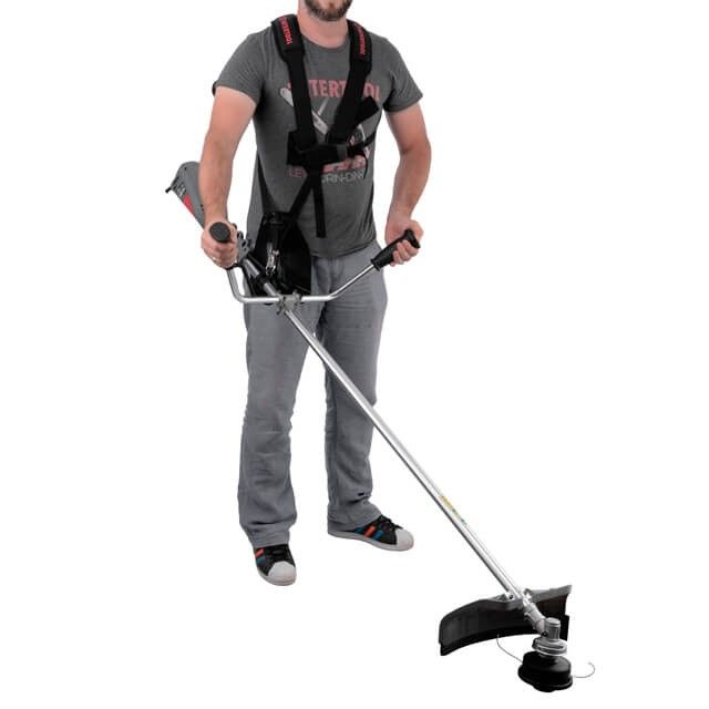 Триммер электрический, 1400 Вт, 230 В, ~50 Гц, 7500 об/мин, плавный пуск, диаметр вращения диска/лески 255/420 мм, катушка + 3-х зубчатый нож INTERTOOL DT-2248