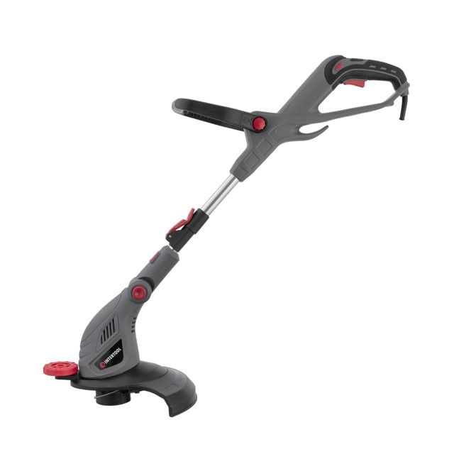 Триммер электрический, 450 Вт, 230 В~50 Гц, 10000 об/мин, диаметр вращения лески 300 мм, регулировка длины штанги/положения косильной головки INTERTOOL DT-2255