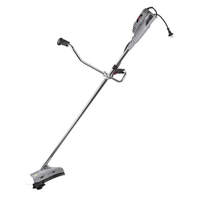 Триммер электрический, 1400 Вт, 230 В~50 Гц, 7500 об/мин, плавный пуск,рем.привод, диаметр вращения диска/лески 255/420 мм, катушка + 3-х зубчатый нож INTERTOOL DT-2258