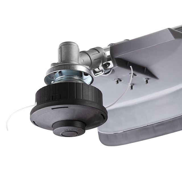 Триммер электрический, 1400 Вт, 230 В~50 Гц, 7500 об/мин, плавный пуск,рем.привод, диаметр вращения диска/лески 255/420 мм, катушка + 3-х зубчатый нож INTERTOOL DT-2258