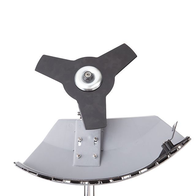 Триммер электрический, 1400 Вт, 230 В~50 Гц, 7500 об/мин, плавный пуск,рем.привод, диаметр вращения диска/лески 255/420 мм, катушка + 3-х зубчатый нож INTERTOOL DT-2258