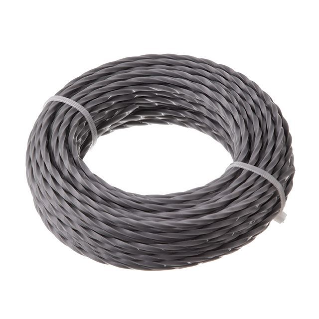 Леска для триммера "квадрат" крученая армированная, 2,4 мм*15 м INTERTOOL DT-2328