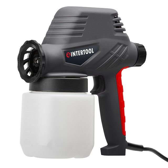 Краскопульт электрический 110 Вт, форсунка 0.8 мм, бачок 0.8 л, 300 мл/мин INTERTOOL DT-5012