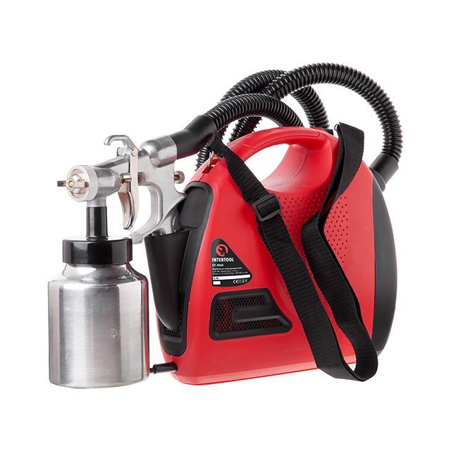 Краскопульт электрический HVLP 600 Вт, форсунка 1.8 мм, бачок 1 л, 0.14-0.70 Бар, 450-550 мл/мин INTERTOOL DT-5060