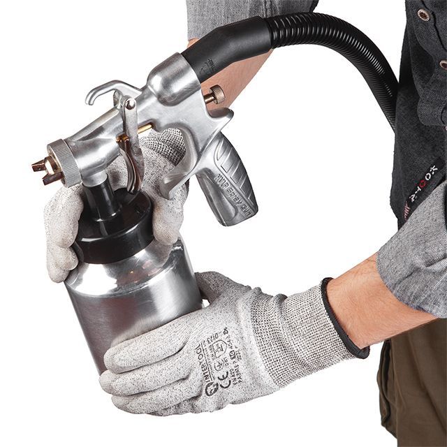 Краскопульт электрический HVLP 600 Вт, форсунка 1.8 мм, бачок 1 л, 0.14-0.70 Бар, 450-550 мл/мин INTERTOOL DT-5060