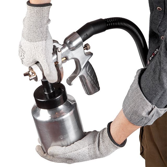 Краскопульт электрический HVLP 600 Вт, форсунка 1.8 мм, бачок 1 л, 0.14-0.70 Бар, 450-550 мл/мин INTERTOOL DT-5060