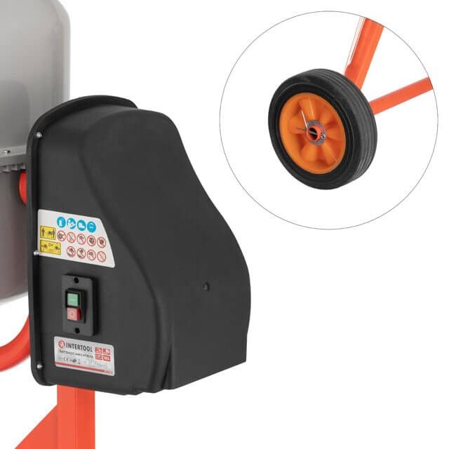 Бетоносмеситель 650 Вт, 160 л, 24-29 об/мин INTERTOOL DT-9160