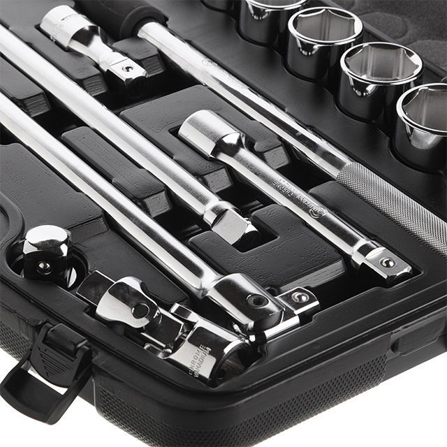 Профессиональный набор инструмента 3/4", 20 ед. (гол. 19-50 мм) пластиковый кейс INTERTOOL ET-6023