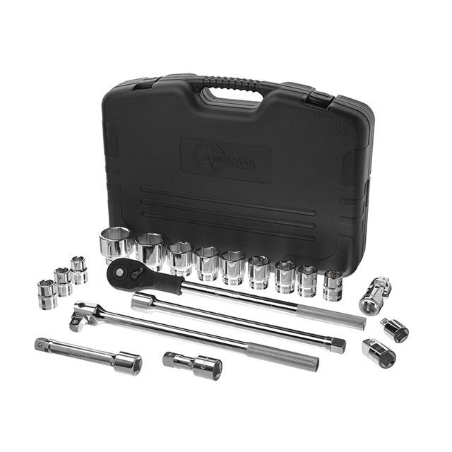 Профессиональный набор инструмента 3/4", 20 ед. (гол. 19-50 мм) пластиковый кейс INTERTOOL ET-6023