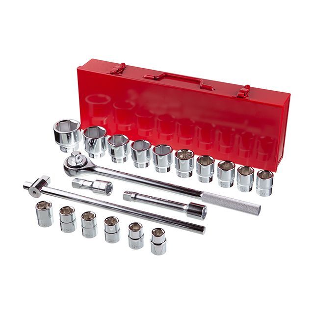 Набор инструмента 3/4", 20 ед (гол. 19-50 мм) металлический кейс INTERTOOL ET-6024