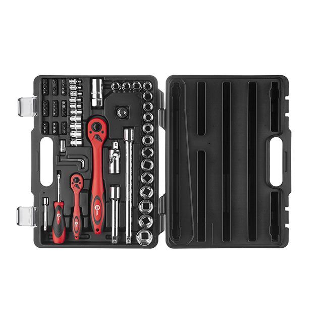 Профессиональный набор инструмента, 1/2" & 1/4", 72 ед. CrV INTERTOOL ET-6072