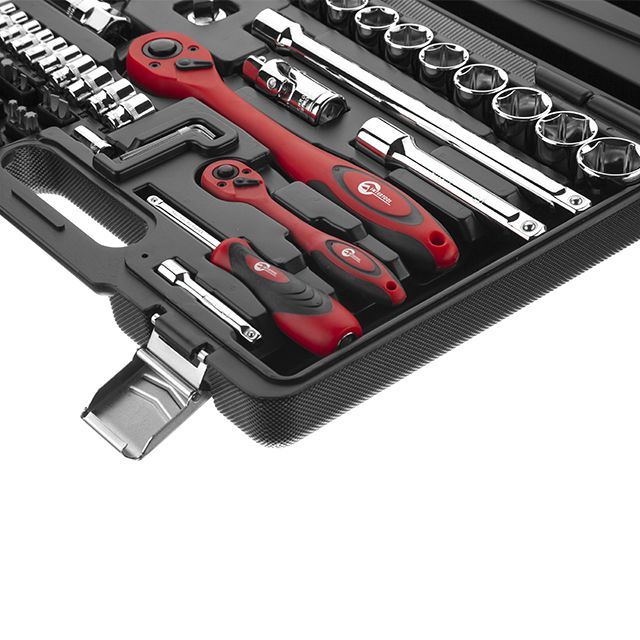 Профессиональный набор инструмента, 1/2" & 1/4", 72 ед. CrV INTERTOOL ET-6072