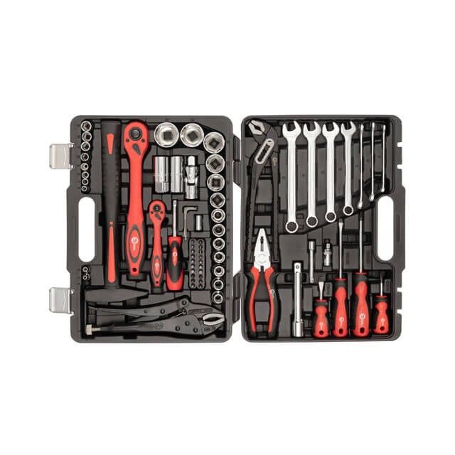 Набор инструментов профессиональный 1/2" & 1/4" 72 ед., Cr-V INTERTOOL ET-6073