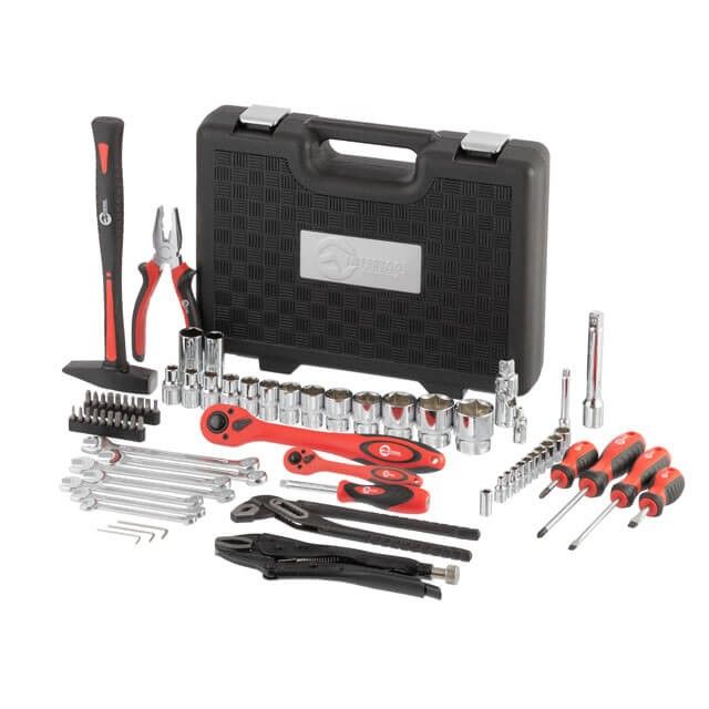 Набор инструментов профессиональный 1/2" & 1/4" 72 ед., Cr-V INTERTOOL ET-6073