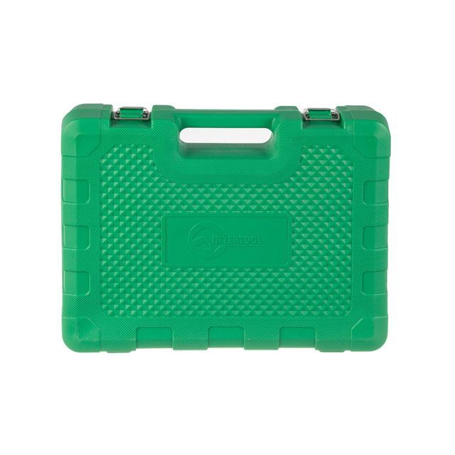 Набор инструментов 1/2" & 1/4" 77ед (гол.4-32мм, кл.комб,7-19мм,кл.шарн.8-15мм) INTERTOOL ET-6077SP