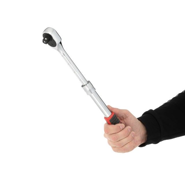 Рукоятка с храповым механизмом телескопическая STORM, 72 зуба 1/2", Cr-V INTERTOOL ET-8006