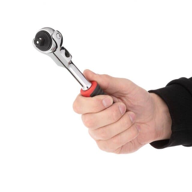 Рукоятка с храповым механизмом поворотная STORM 3/8", 72 зуба, Cr-V INTERTOOL ET-8008