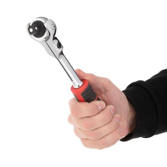 Рукоятка с храповым механизмом поворотная STORM, 72 зуба 1/2", Cr-V INTERTOOL ET-8009