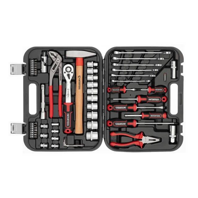 Набор инструментов 1/2" & 1/4", 56 ед., Cr-V STORM INTERTOOL ET-8056