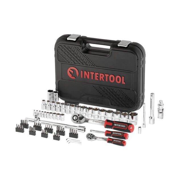 Набір інструментів 73 од. STORM, 1/2", 1/4", Cr-V INTERTOOL ET-8073